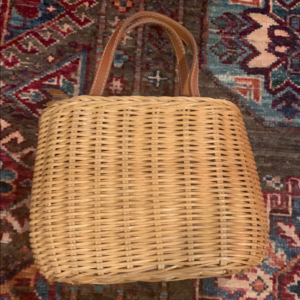 EXPRESS Tan Woven Basket Bag
